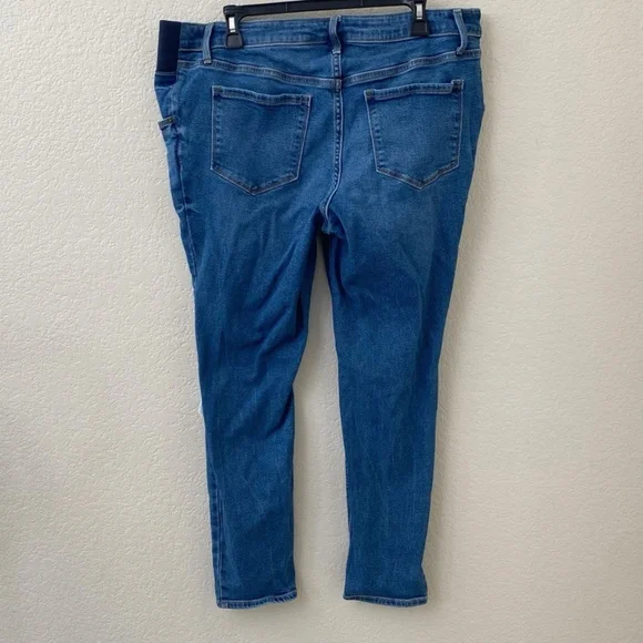 Old Navy Distressed Maternity Jeans Size 14 Rockerstar Super Skinny - Picture 4 of 6